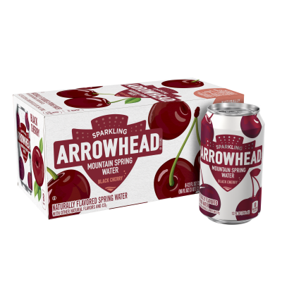 Arrowhead Sparkling Black Cherry Product detail 12oz 8 can pack