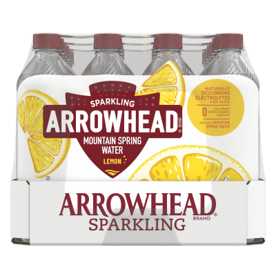 Arrowhead Sparkling Lemon Lime Product detail 500mL 24 pack front view
