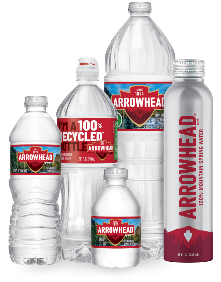 arrowhead brand 100% mountain spring water bottles